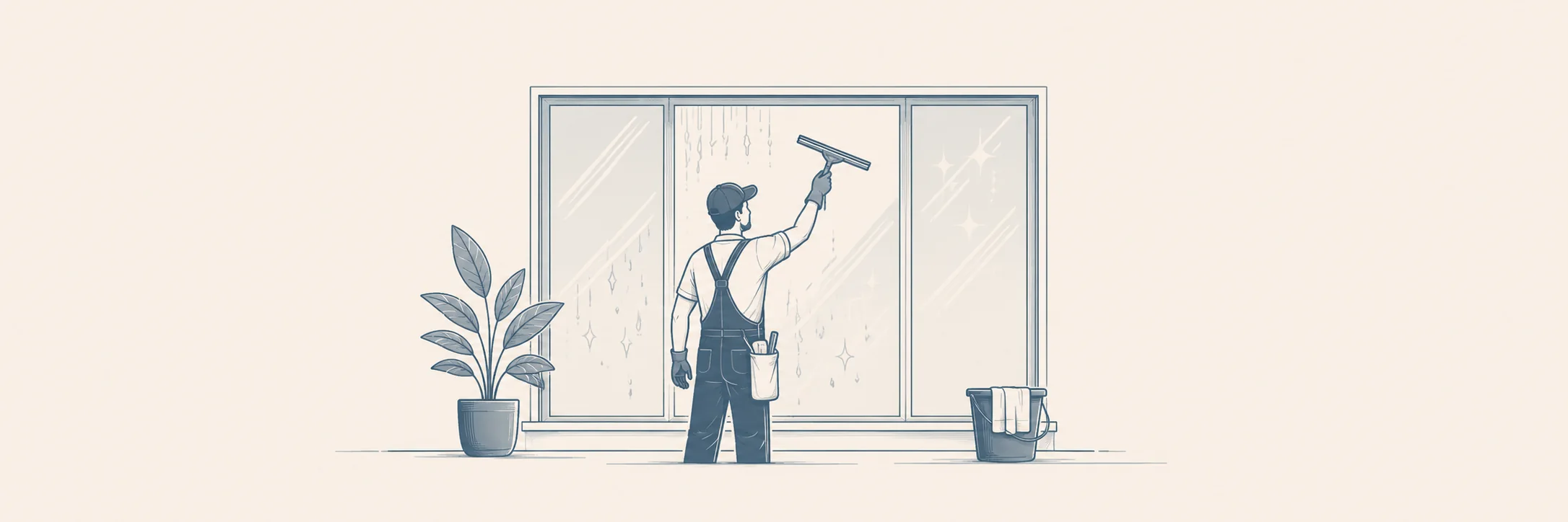 Illustration Fenster und Glas